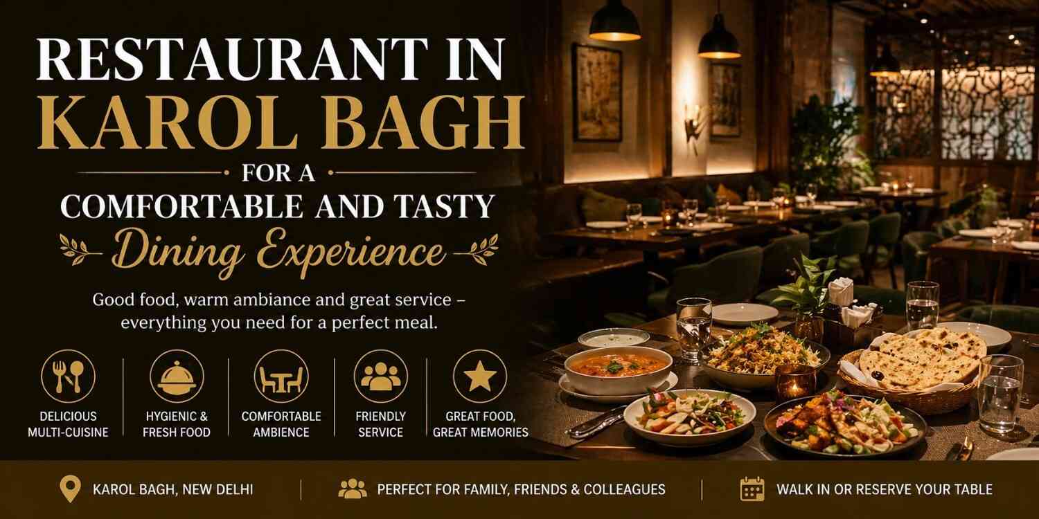 Restaurant in Karol Bagh for a Comfortable and Tasty Dining Experience