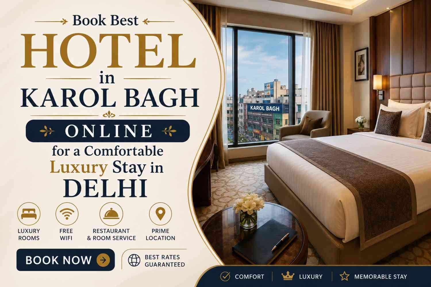Best Hotel in Karol Bagh Online for a Comfortable Luxury Stay in Delhi